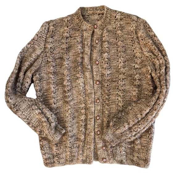 Blush Pink Hand Knit Cardigan - Picture 2 of 4